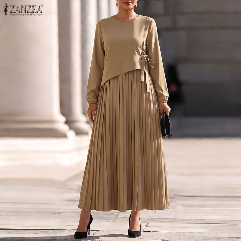 Home Office Makeover - Vestido Longo Plissado Feminino Plus Size
