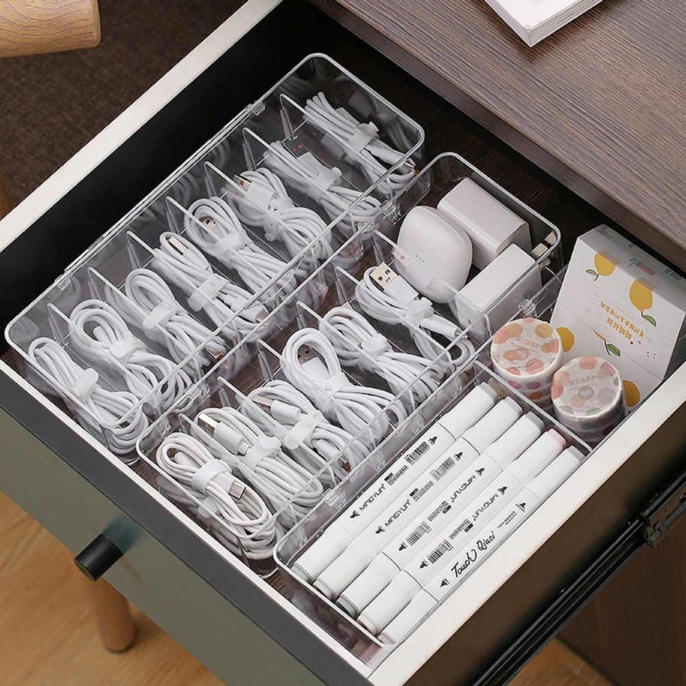 File Cabinet Drawer - Organizador de Cabos Multifuncional, Caixa de