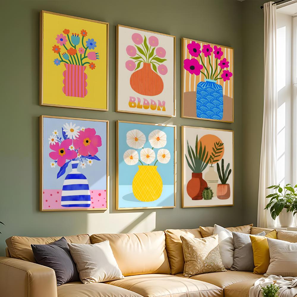 Home Office Marketing - Flor rosa mercado vaso pintura caligrafia