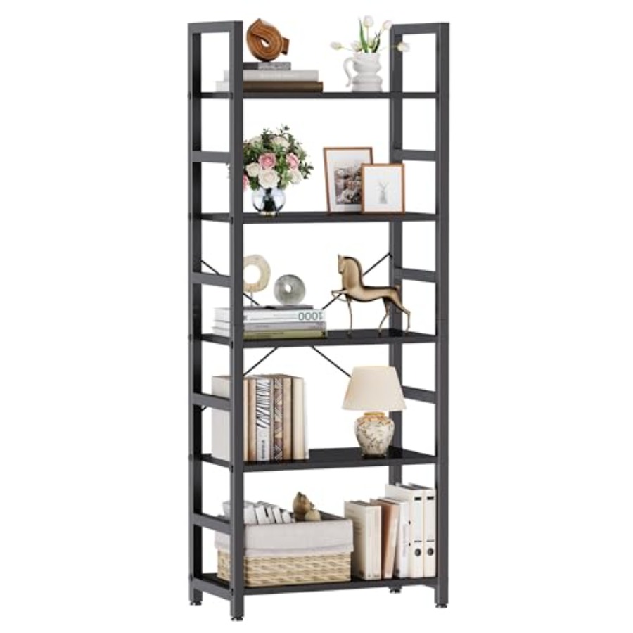 Home Office Living Room - Estante de Livros de 5 Níveis,