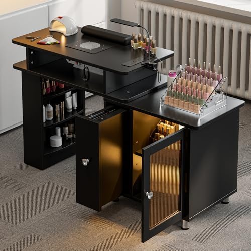 Desk Charging Station - Mesa de Manicure com Luz LED