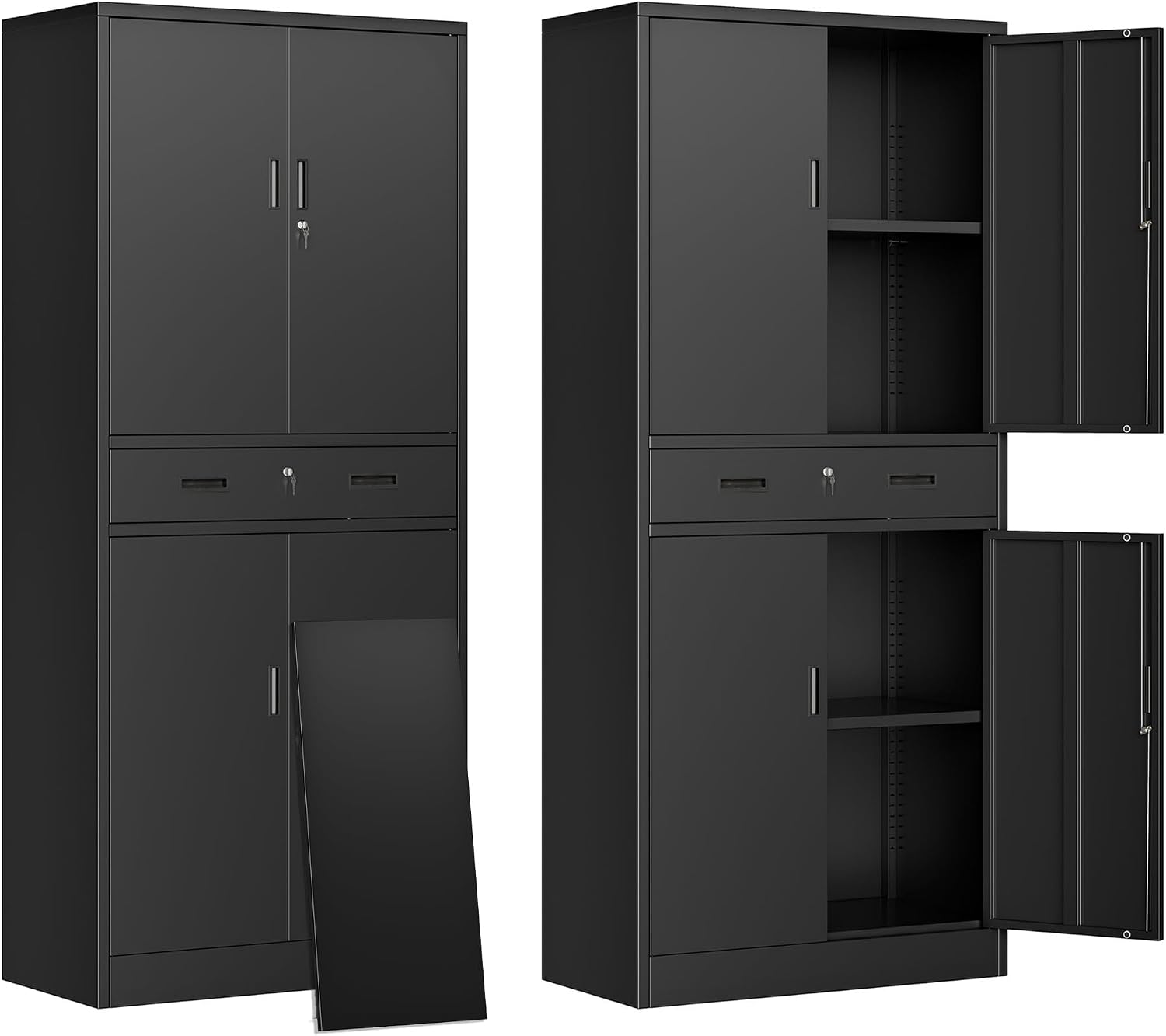 File Cabinet Drawer - Armário de Armazenamento Metálico Alto com