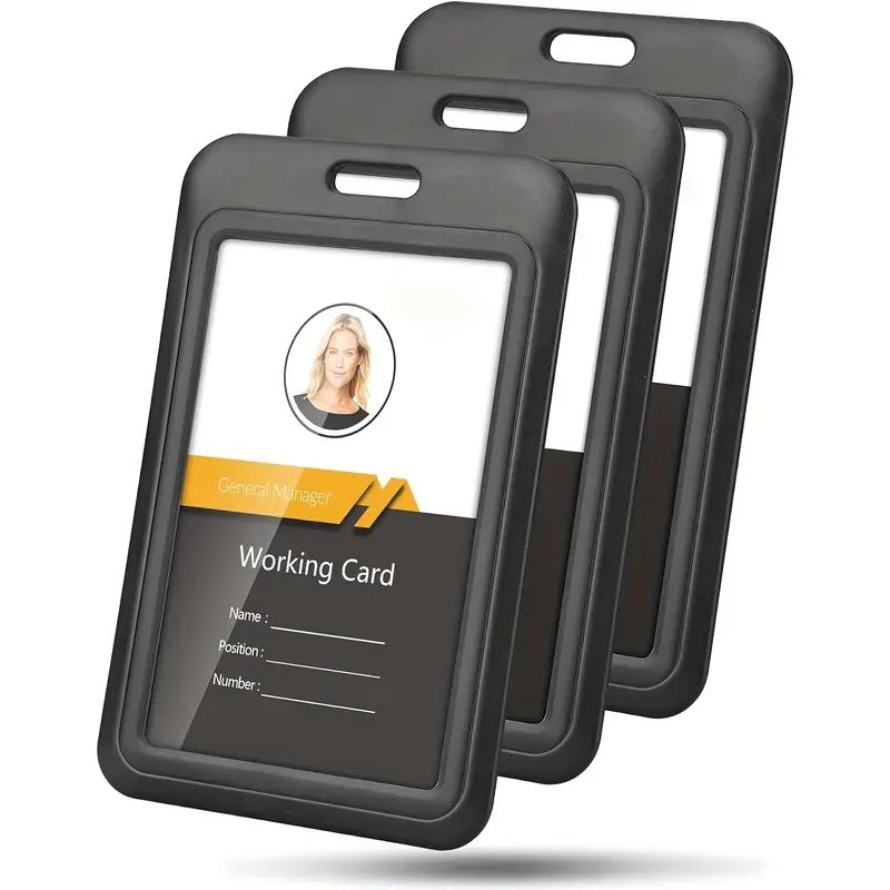 Home Office Login - Porta-cartões de identificação deslizante resistente de