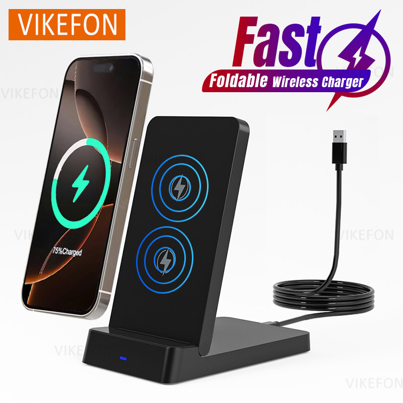 Desk Charging Station - Carregador sem fio telefone desktop dobrável