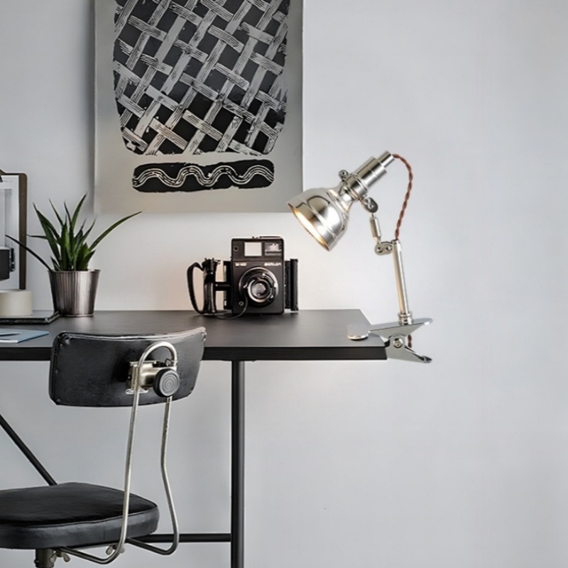 Home Office Industrial Style - Estilo moderno industrial clip-on alumínio luz