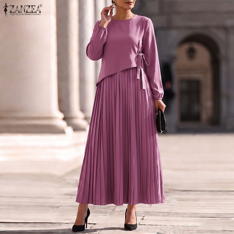 Vestido Longo Plissado Feminin - Home Office Makeover avaliação e preço