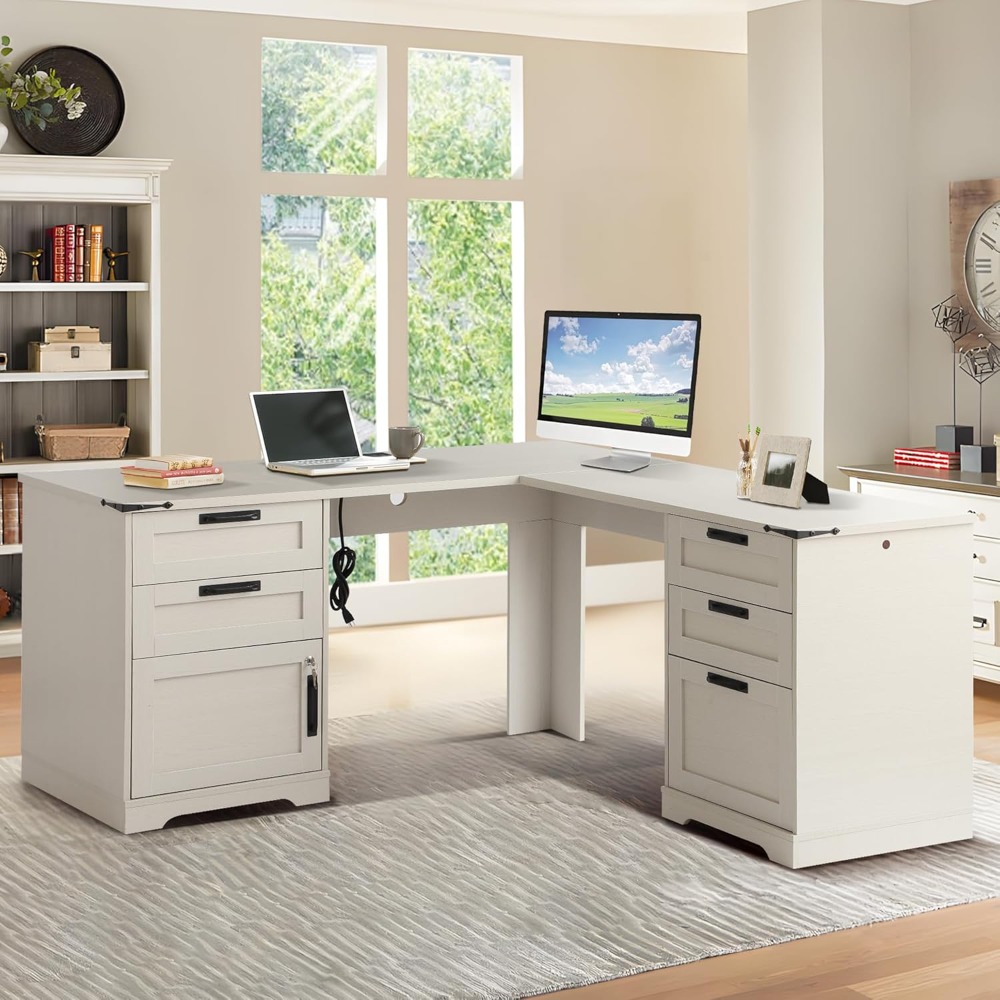 Mesa executiva em forma de L d - Desk Charging Station avaliação e preço