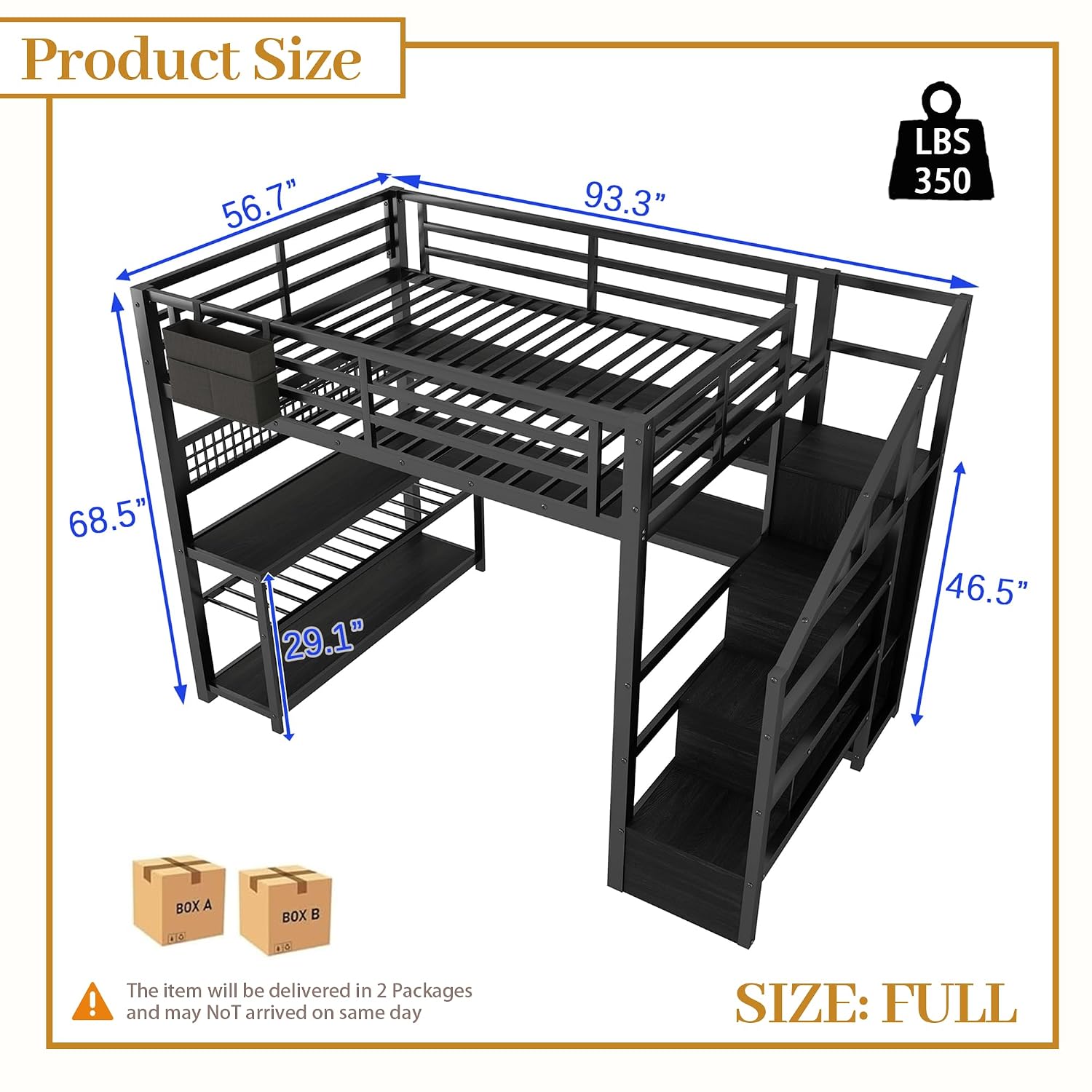 Cama Loft de Tamanho Completo  - Desk Charging Station avaliação e preço