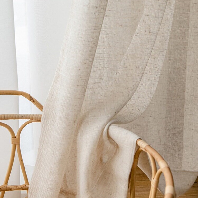 Cortinas de algodão e linho be - Home Office Yoga Room avaliação e preço