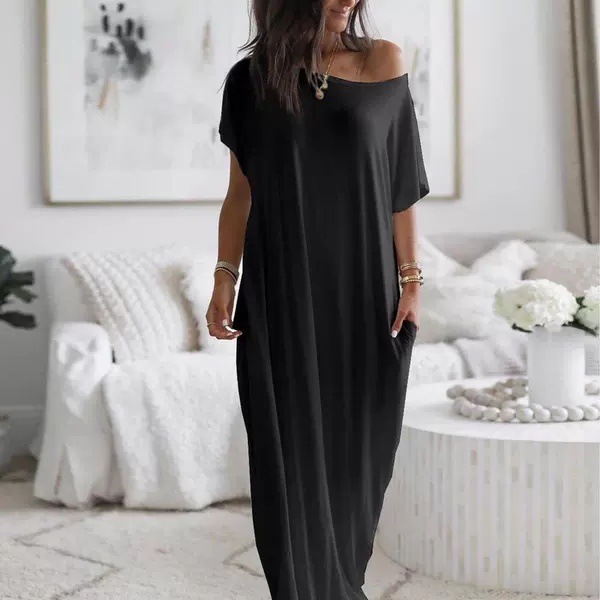Vestido sexy de um ombro manga - Home Office 2024 avaliação e preço