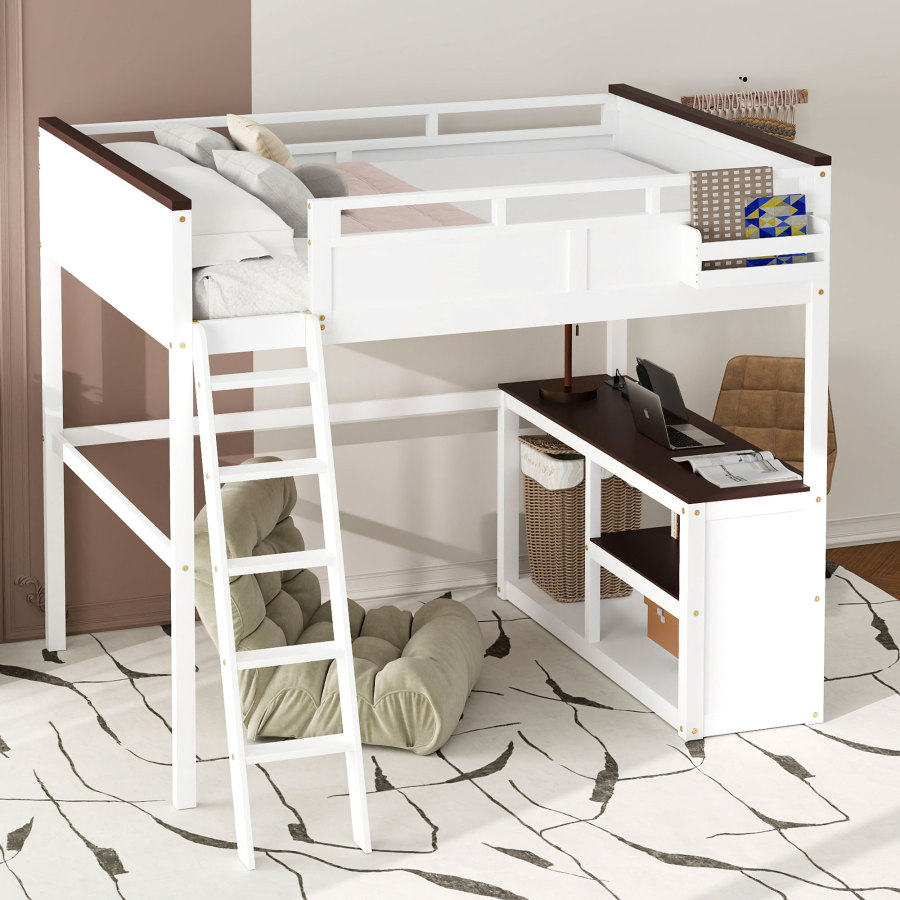 Cama Loft Queen Size com Mesa, - Desk Charging Station avaliação e preço