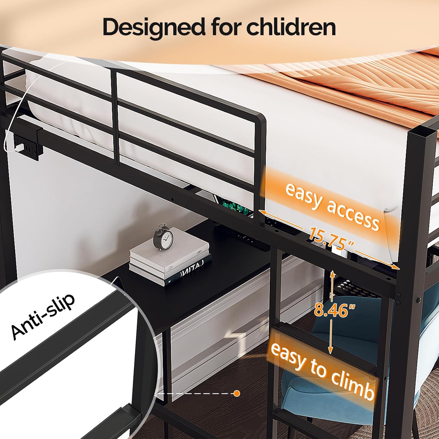 Cama Loft Queen com Guarda-Rou - Desk Charging Station avaliação e preço