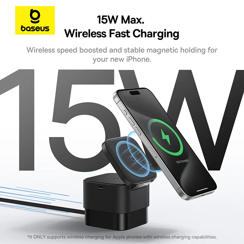 Baseus 3 em 1 suporte de carre - Desk Charging Station avaliação e preço