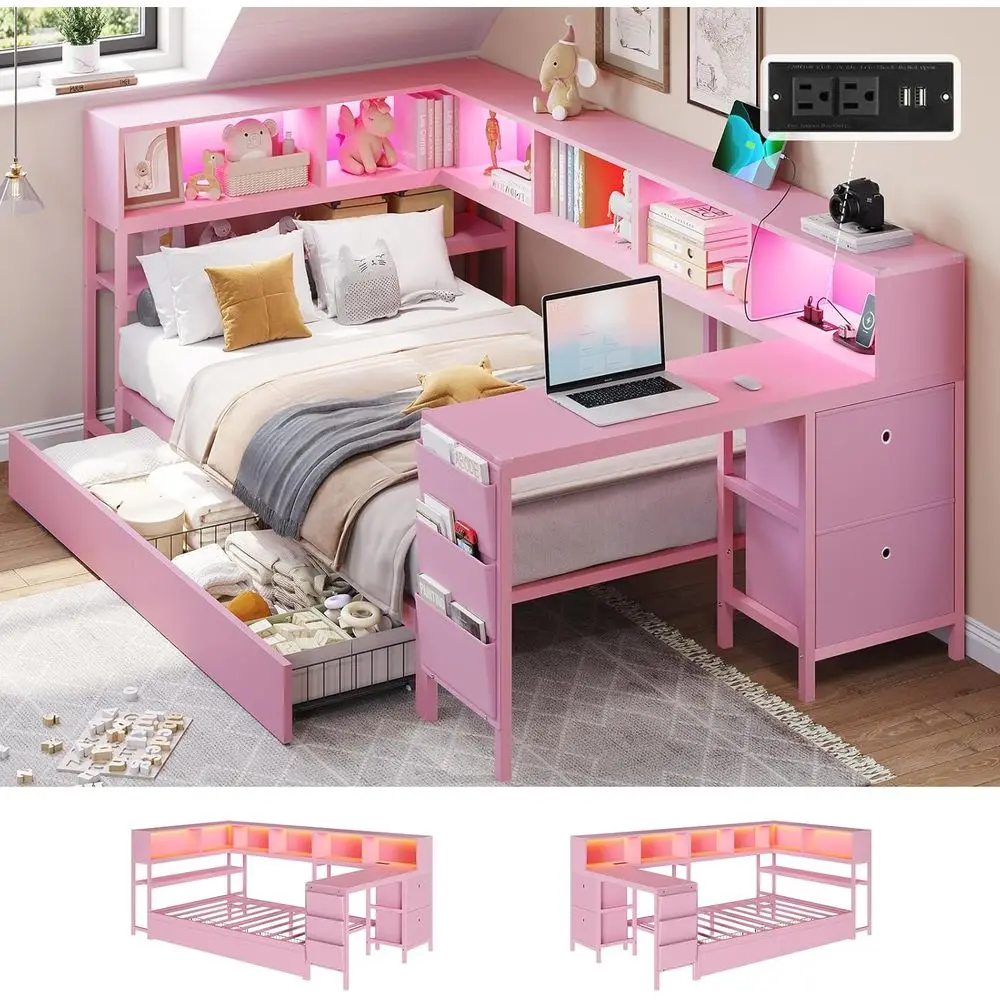 Cama de Solteiro com Mesa, Est - Desk Charging Station avaliação e preço