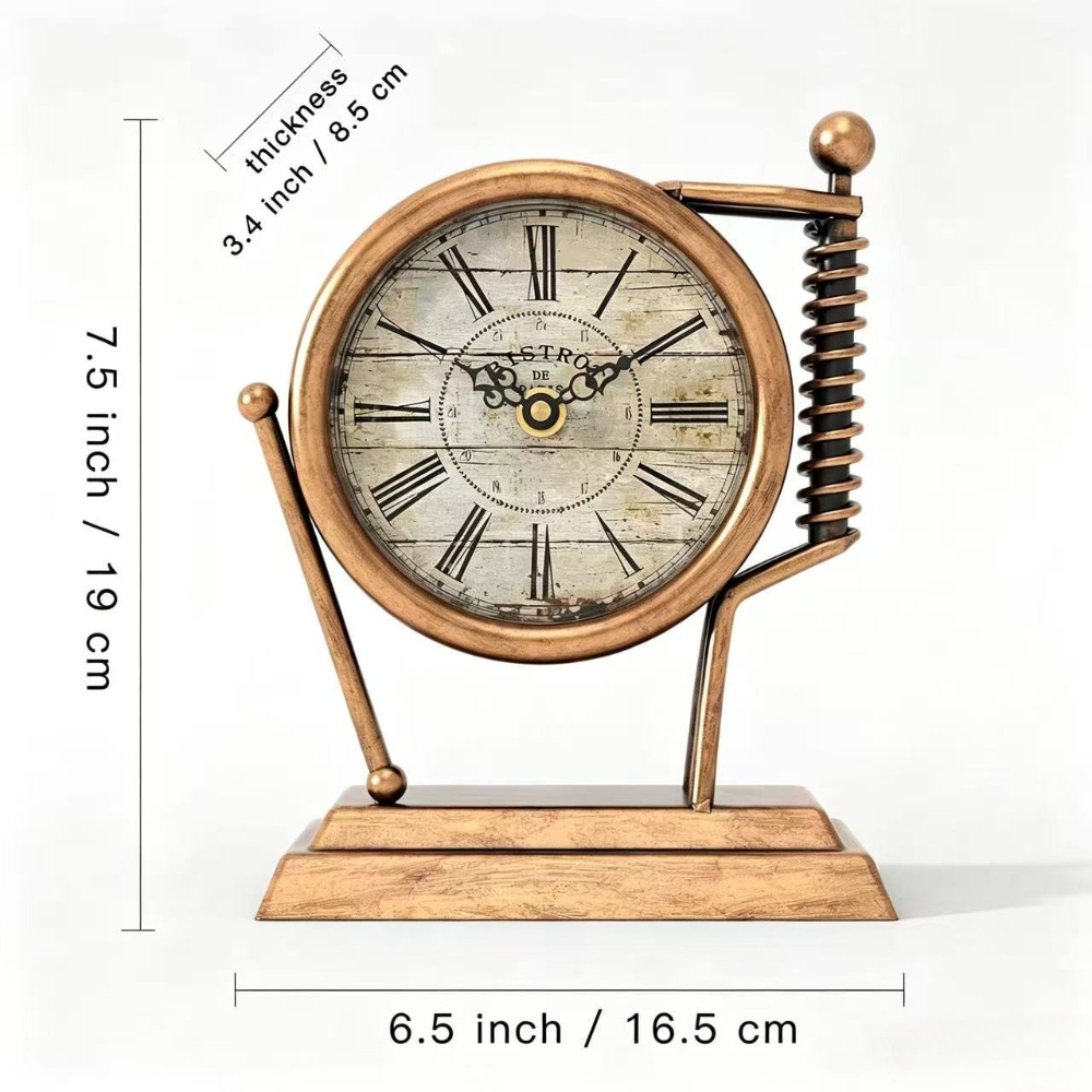 Relógio de Mesa Retrô de Metal - Home Office Industrial Style avaliação e preço