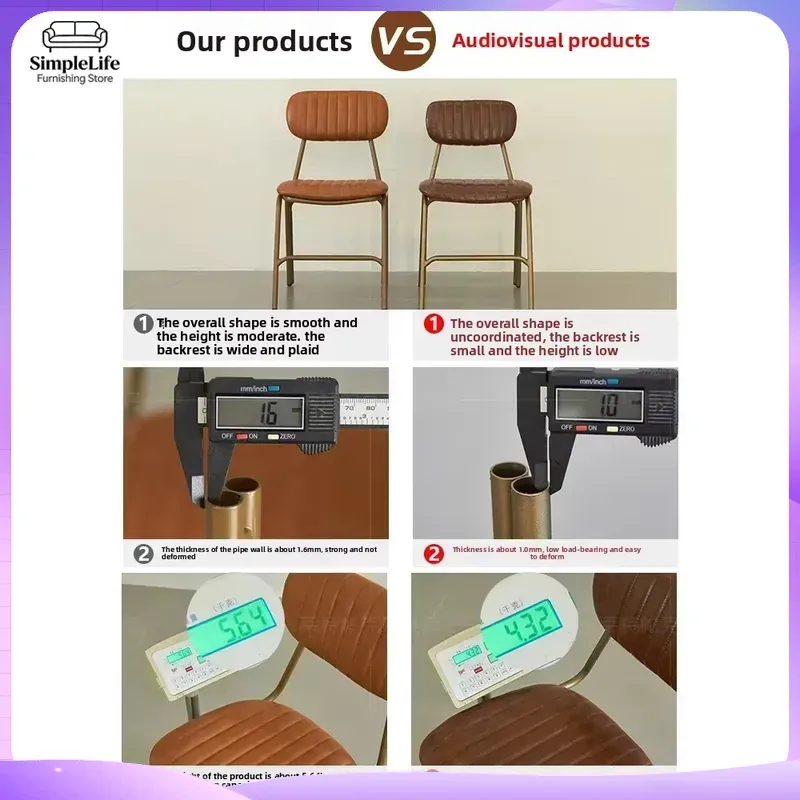 Cadeira de Jantar Retrô de Fer - Home Office Industrial Style avaliação e preço