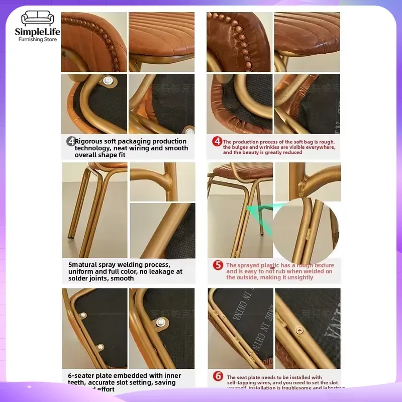 Cadeira de Jantar Retrô de Fer - Home Office Industrial Style avaliação e preço